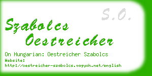 szabolcs oestreicher business card